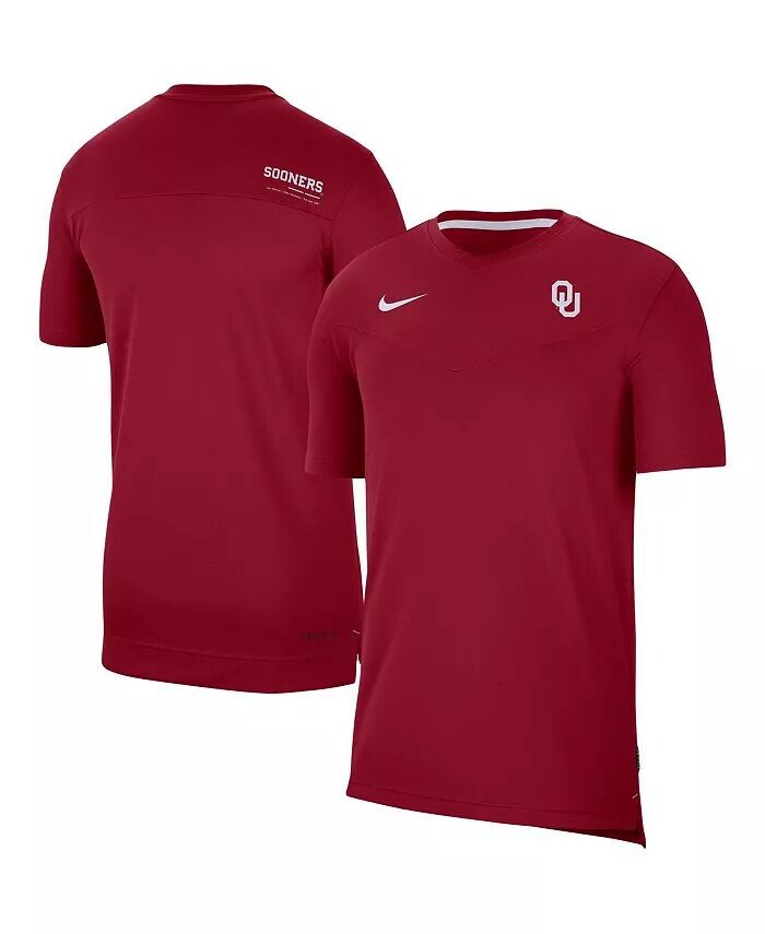 

Мужская темно-красная футболка Oklahoma Sooners Coach UV Performance Nike