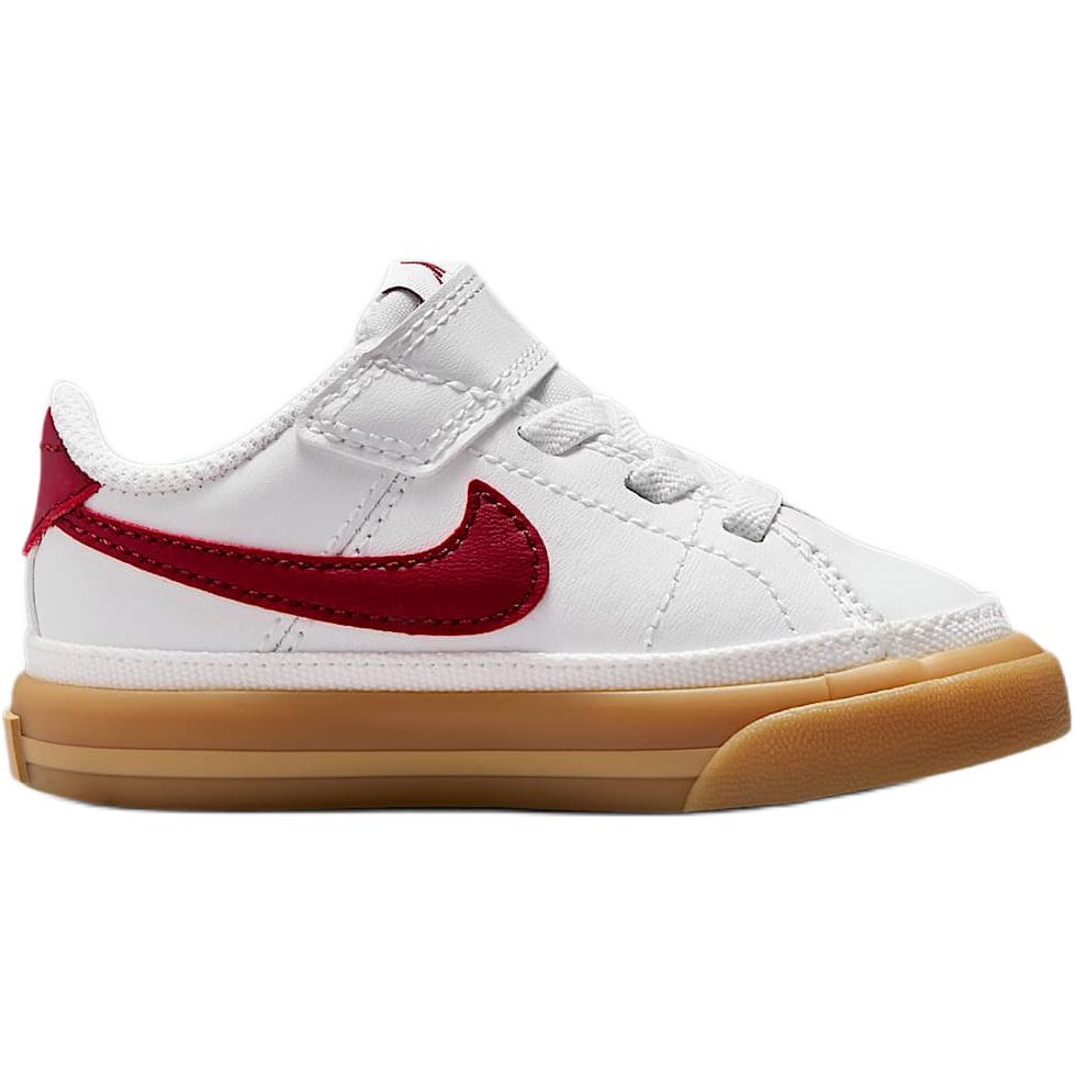 Nike Court Legacy с антиударной амортизацией низкие детские ботинки White для малышей — фото 3