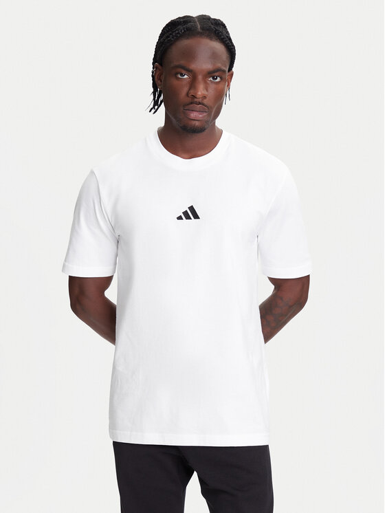

Футболка обычного кроя Essentials Small Logo JF1092 Adidas, белый