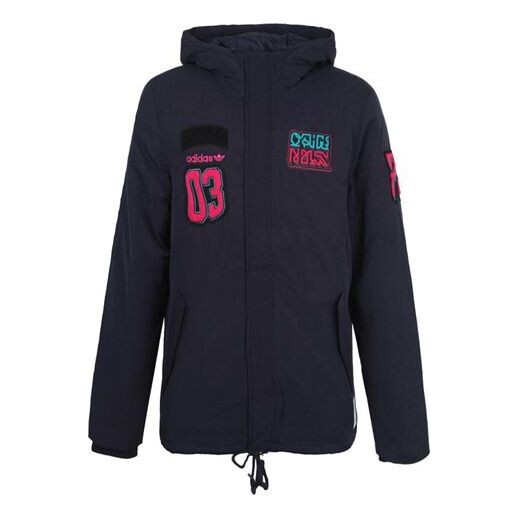 

Пуховик adidas originals Stay Warm Sports Down Jacket Navy Blue, синий