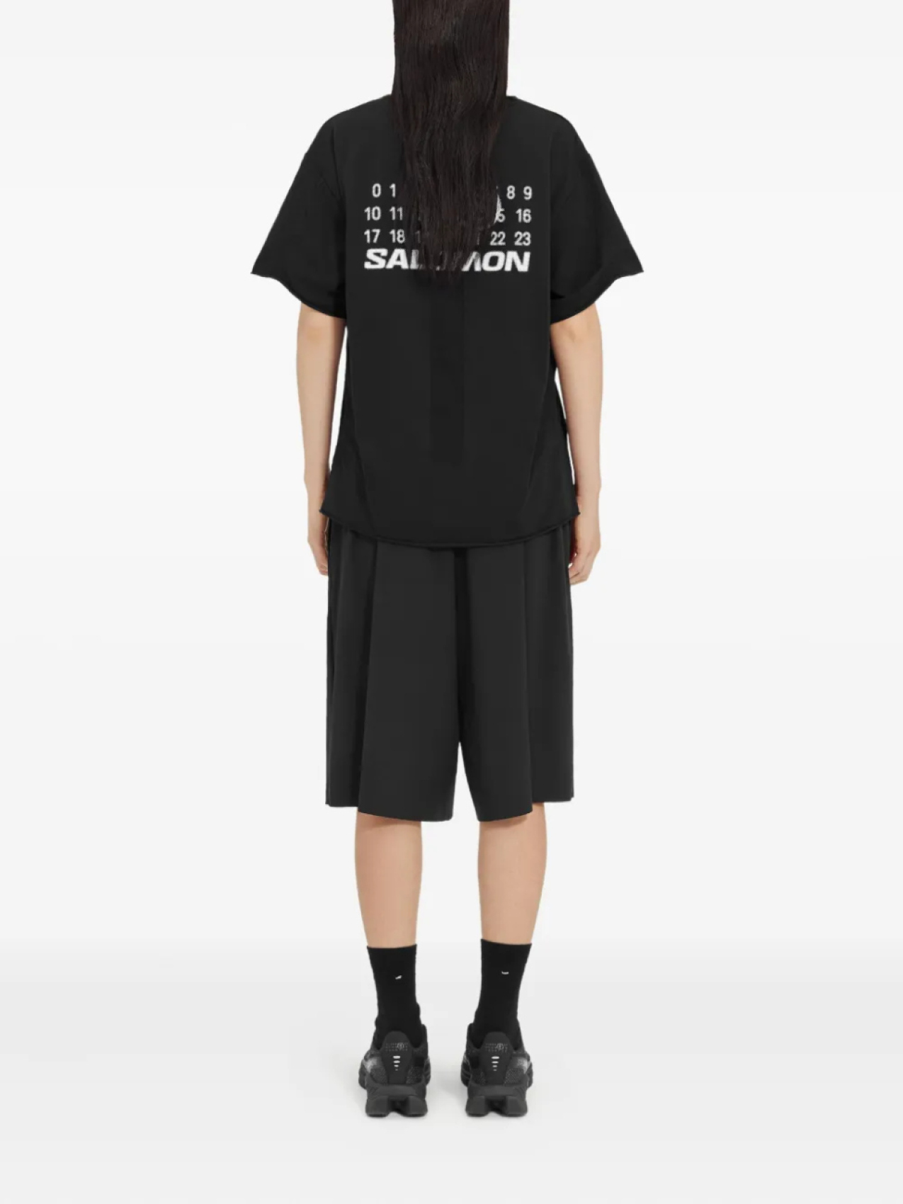 Футболка с логотипом из коллаборации с Salomon MM6 Maison Margiela X Salomon, черный — фото 4