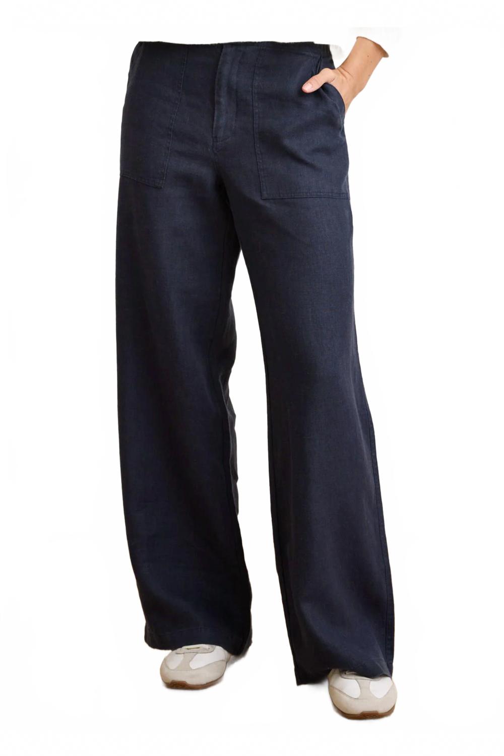 

Серена Льняные Брюки в цвете Navy NOT MONDAY