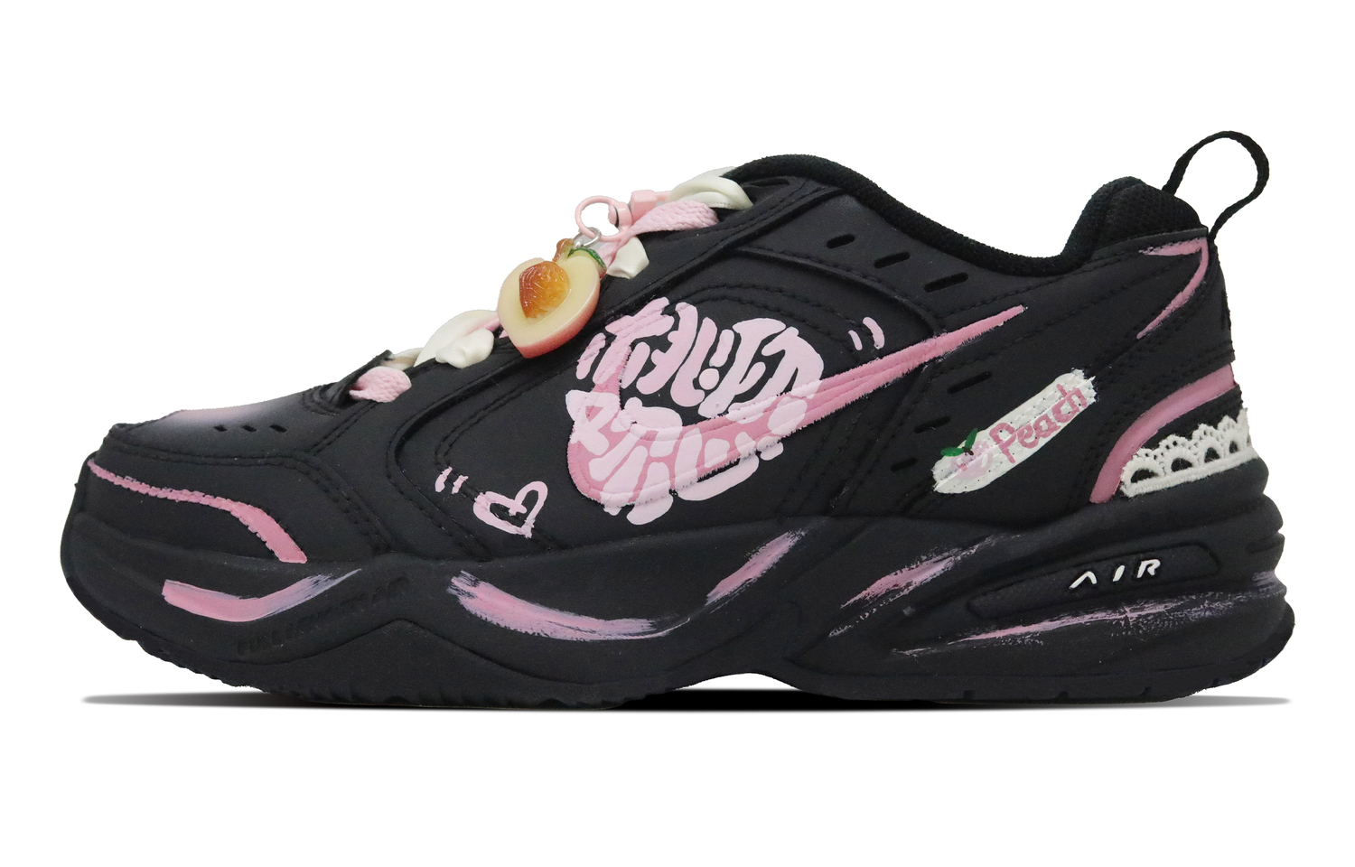 

Air Monarch 4 Peach Soda устойчивые к истиранию низкие массивные кроссовки unisex розовый Nike, черный