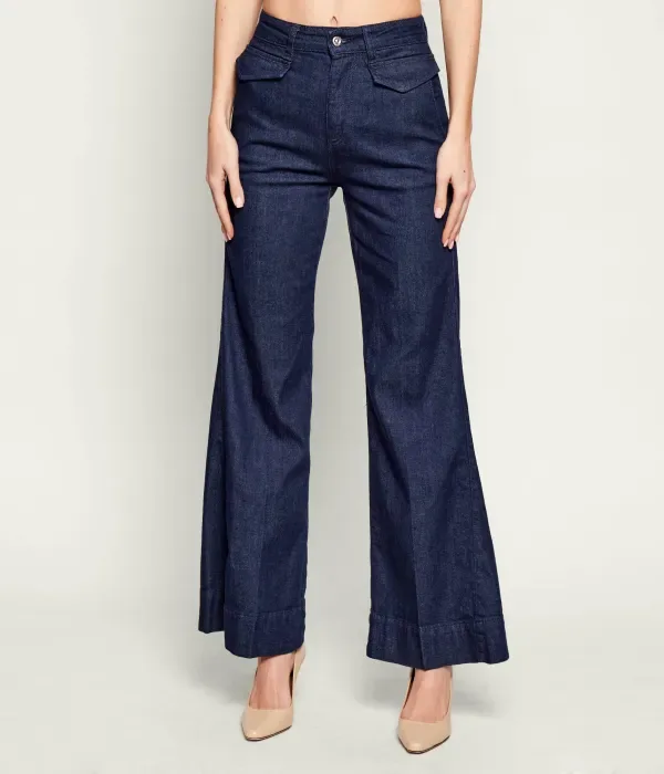 Джинсы ROSALYA flare fit Boss, темно-синий