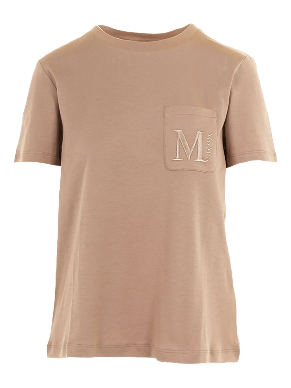 

Футболка с вышивкой на нагрудном кармане 'S Max Mara, коричневый
