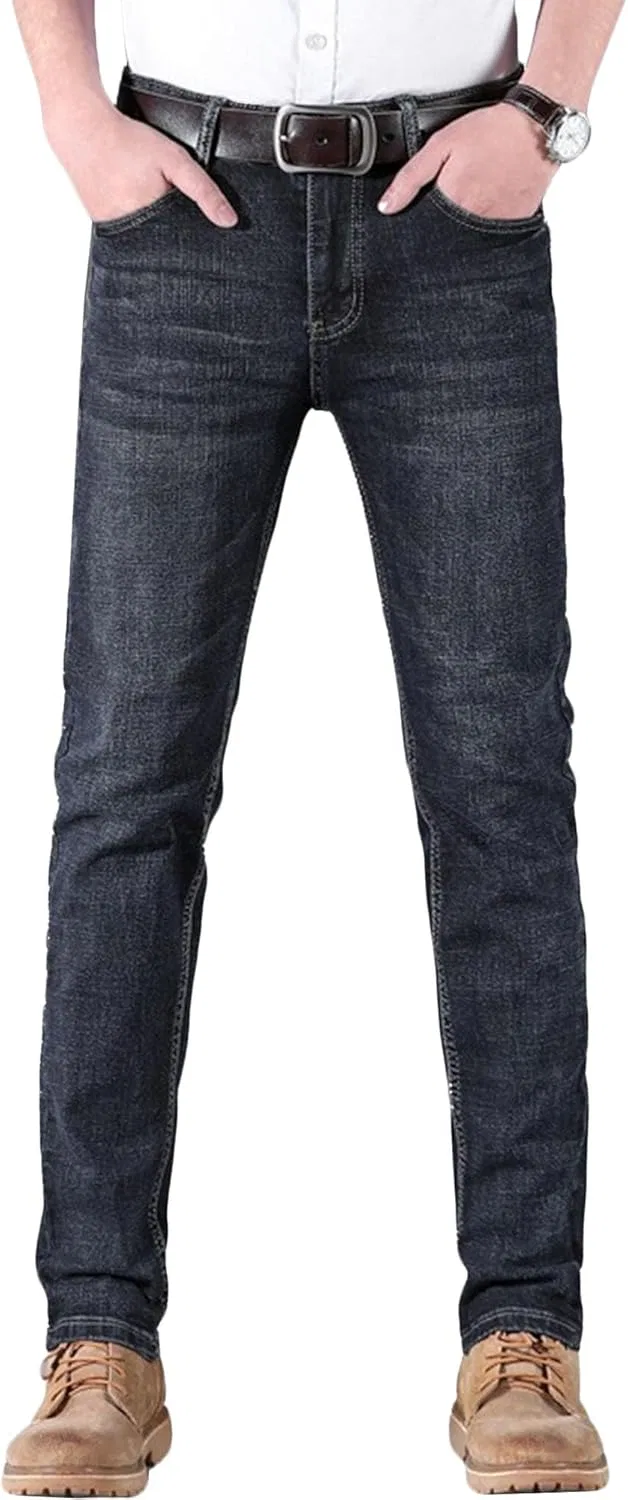 Джинсы прямые Stretch Denim, Black816