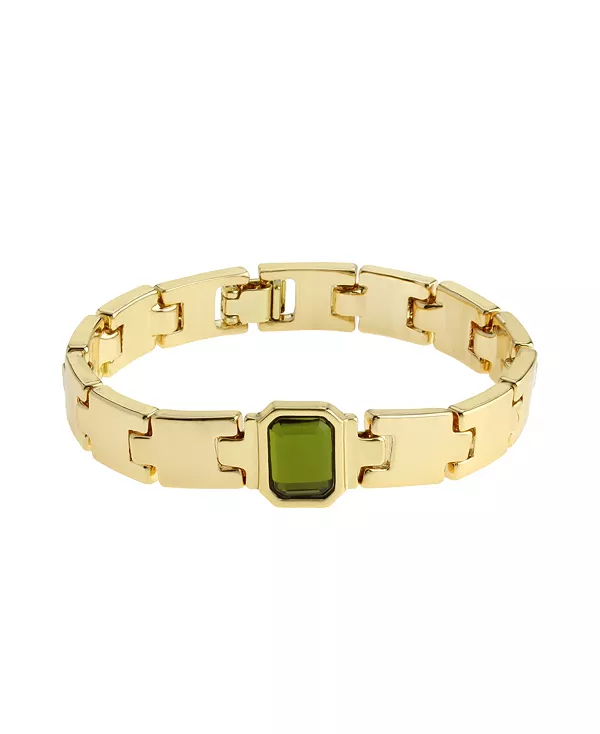 

Браслет-Цепочка для часов с драгоценным камнем оливин Steve Madden, olivine/gold