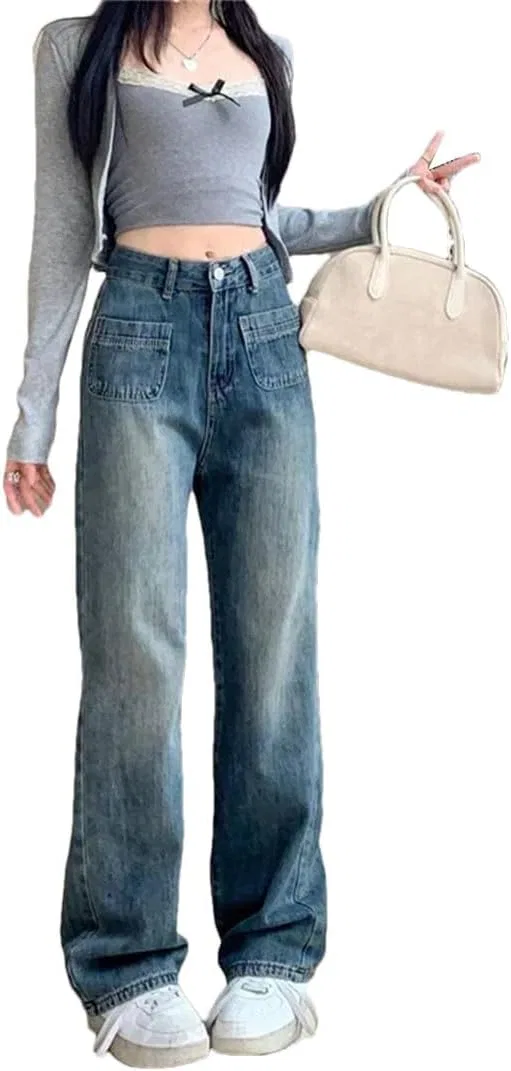 Джинсы свободные cargo, цвет 51160-blue