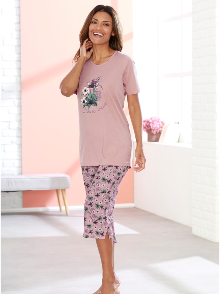 

Sieh an! Пижама-капри с принтом в виде гортензий