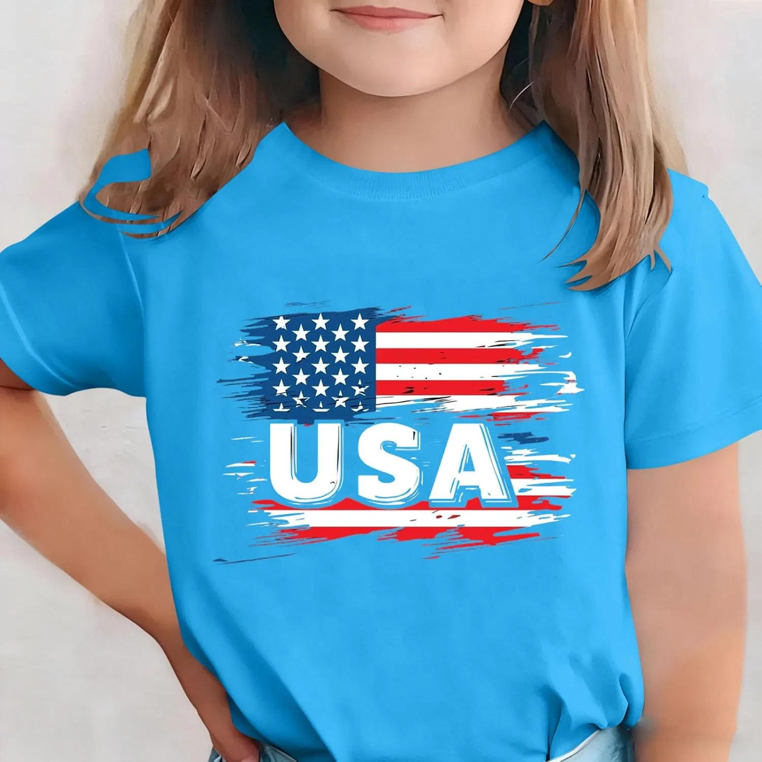 Футболка с коротким рукавом American Flag, Zzalalana, Blue — фото 3