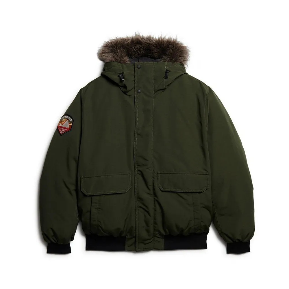 

Куртка Superdry Everest Faux Fur bomber, зеленый