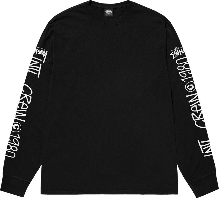 

Лонгслив Stussy International Crew 'Black', черный