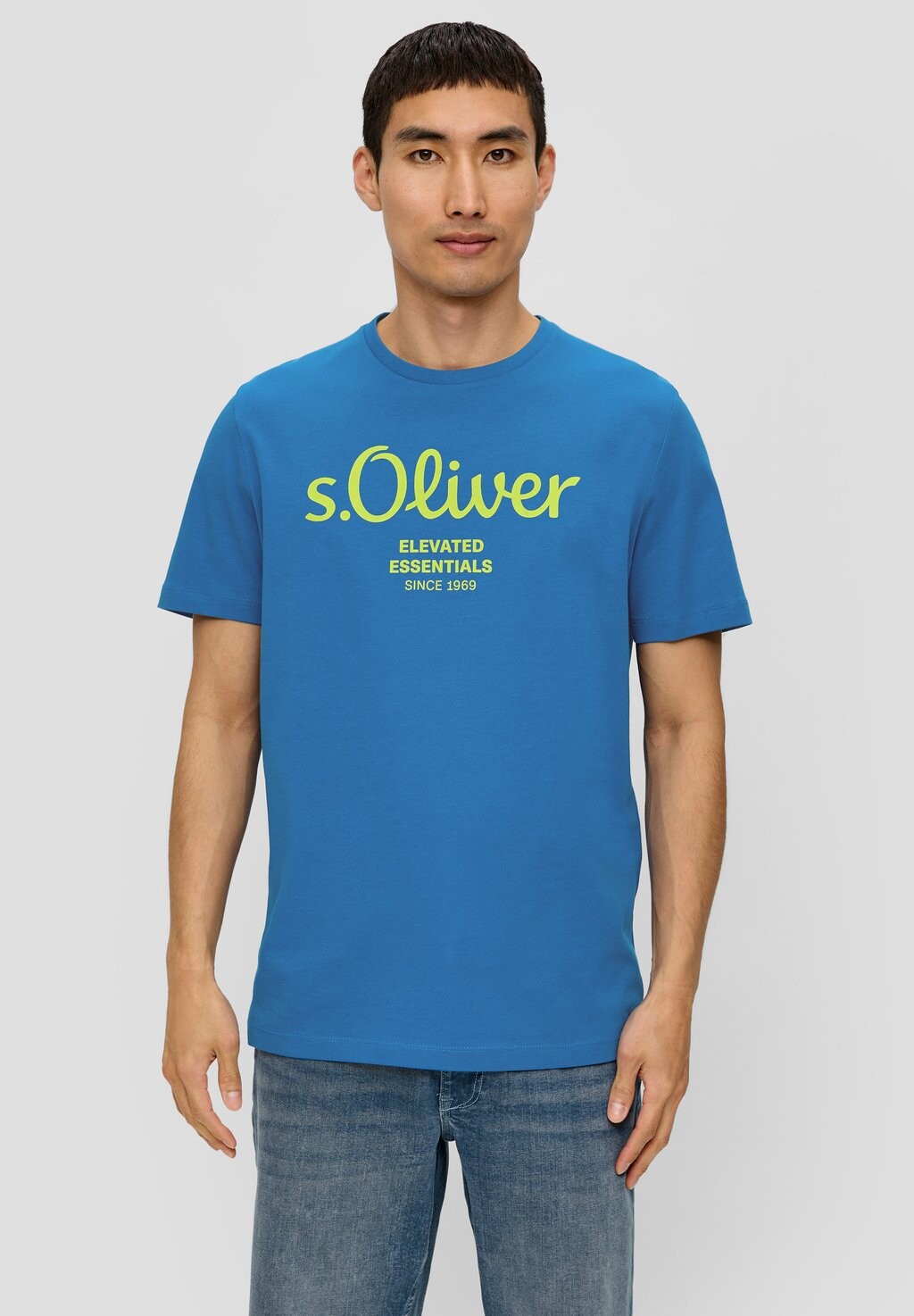 

Футболка с принтом MIT GROSSEM LABEL s.Oliver, синий