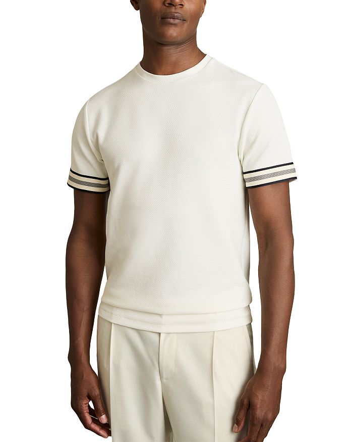 

Футболка с фактурной лентой REISS, белый