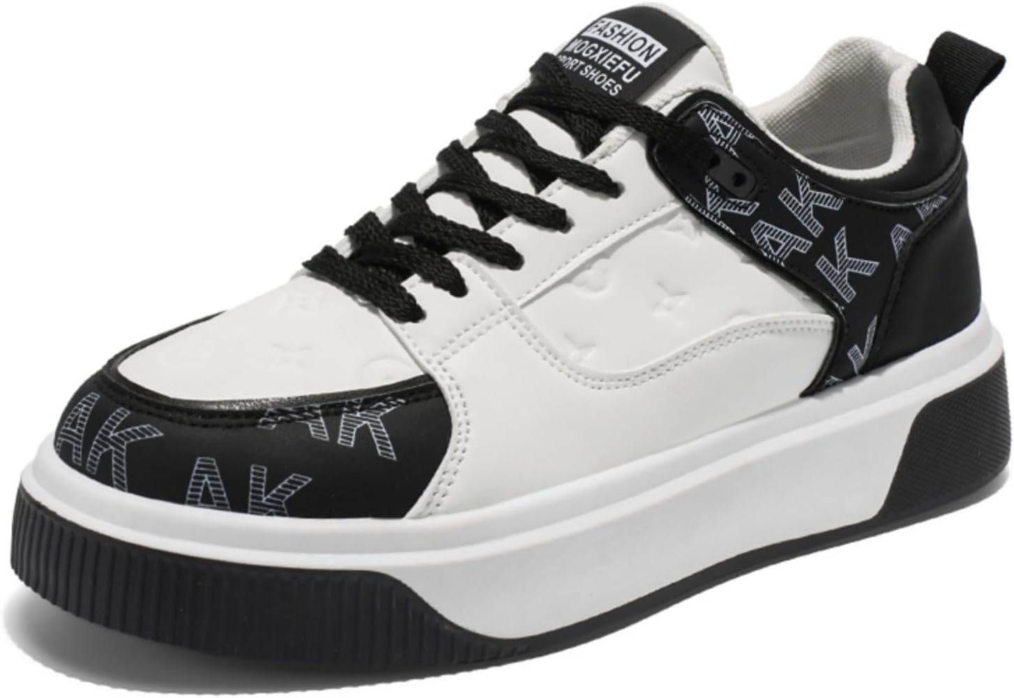 

Мужские удобные повседневные кроссовки для скейтбординга и прогулок, модная мужская спортивная обувь, подходит для ходьбы, тенниса, бега и других видов спорта, стильная и универсальная Aokisx, белый/черный