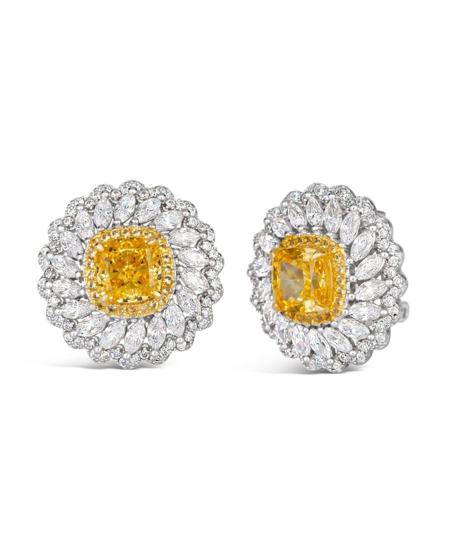 

Серьги La Maya с кристаллами CZ Anna Zuckerman, Canary yellow crystalline