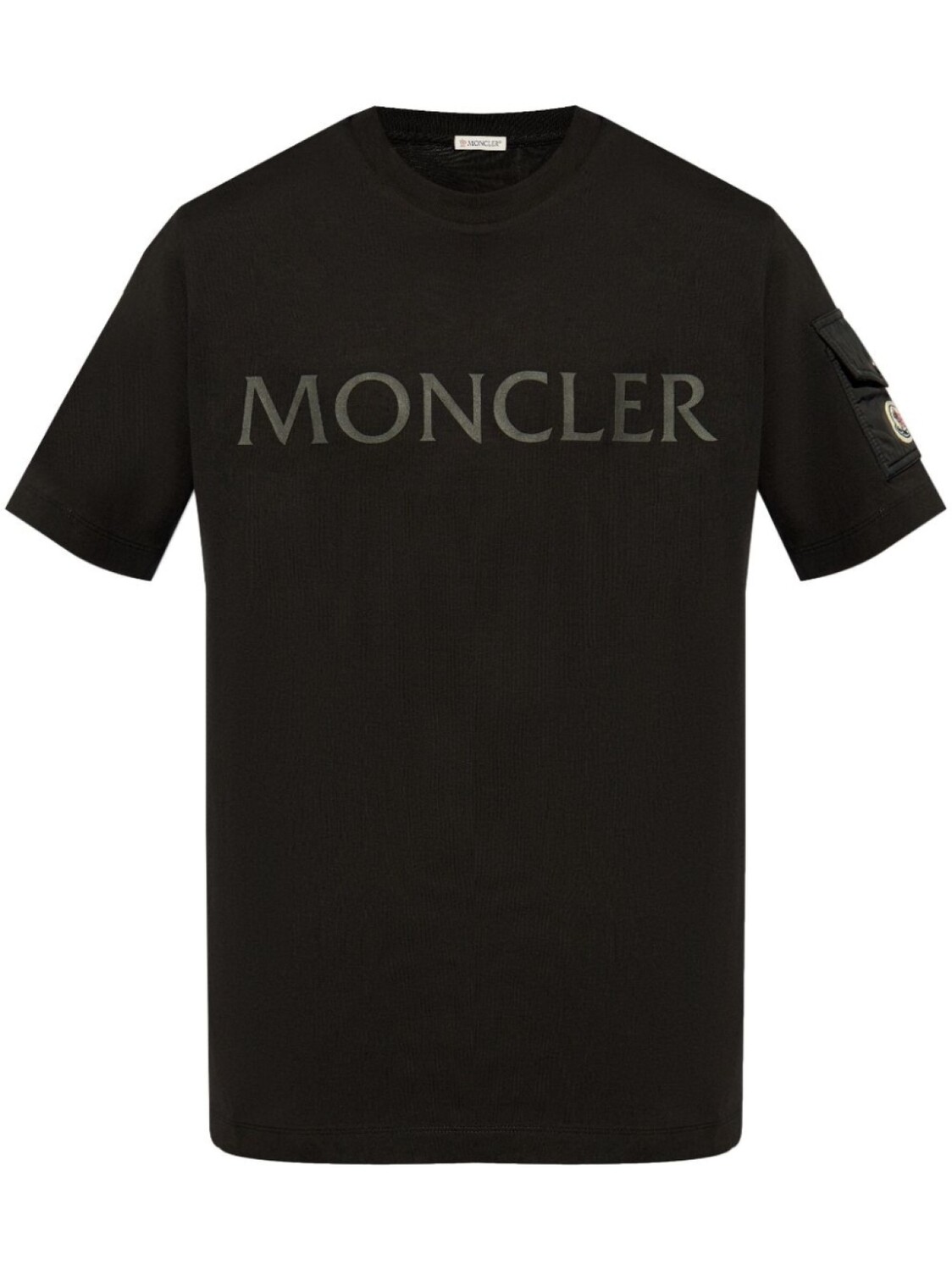 

Moncler футболка из хлопка с логотипом, черный