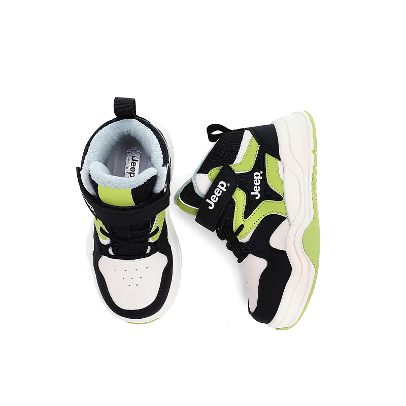 Детские кроссовки Explorer 2.0 Mid Top из искусственной кожи Jeep, Beige Fruit Green — фото 4
