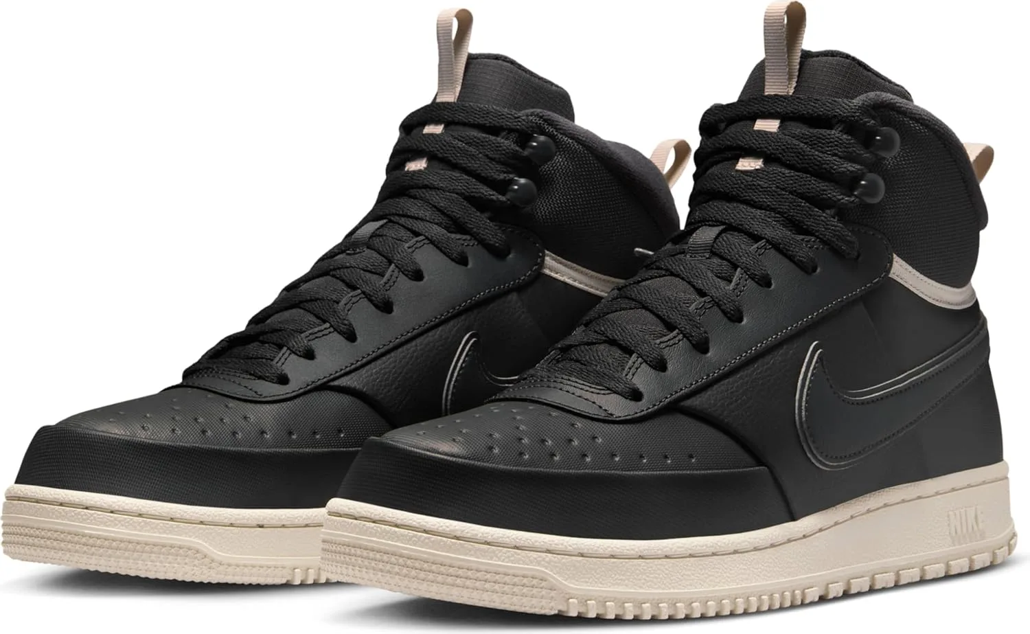 Мужские кроссовки Nike Court Vision Mid Winter Three Quarter High, серый/светло-бежевый — фото 2