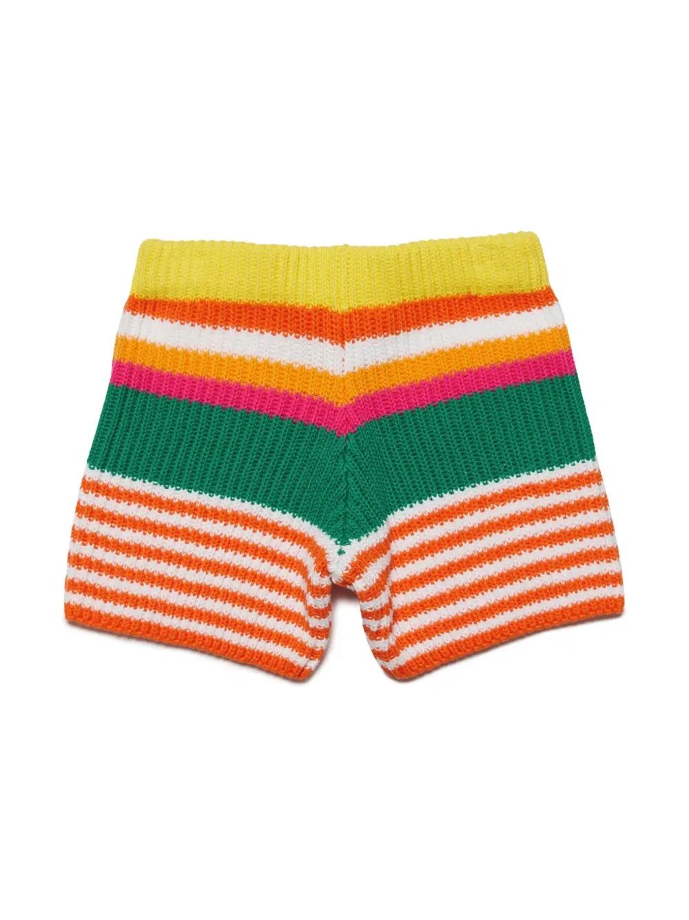 Вязаные полосатые шорты Marni Kids, оранжевый — фото 2