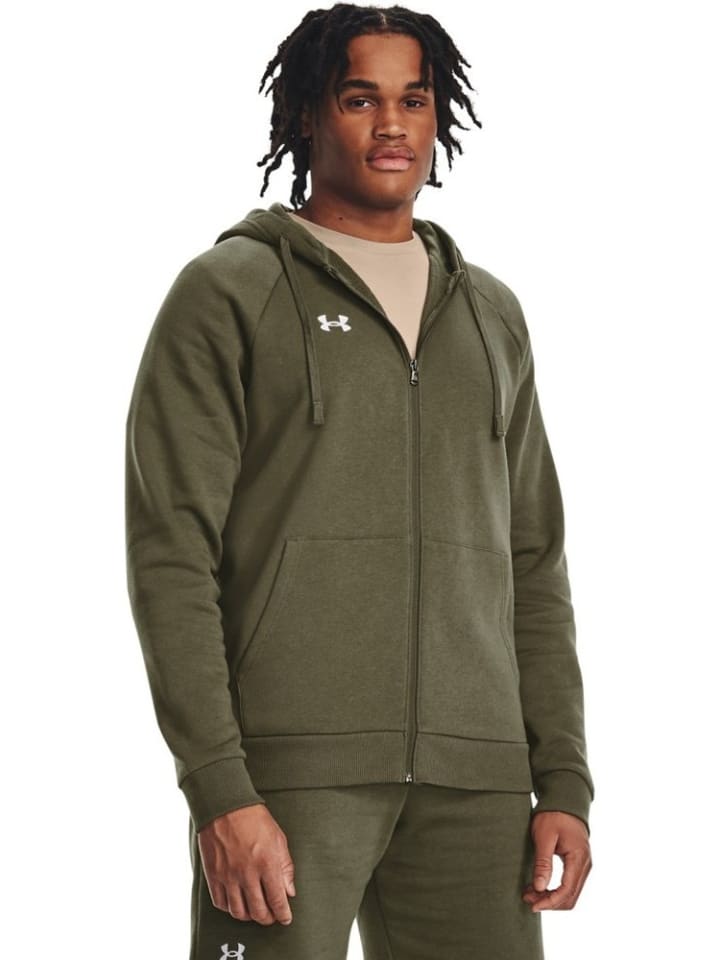 

Толстовка UA Rival Fleece Fullzip Hoodie Under Armour, зеленый