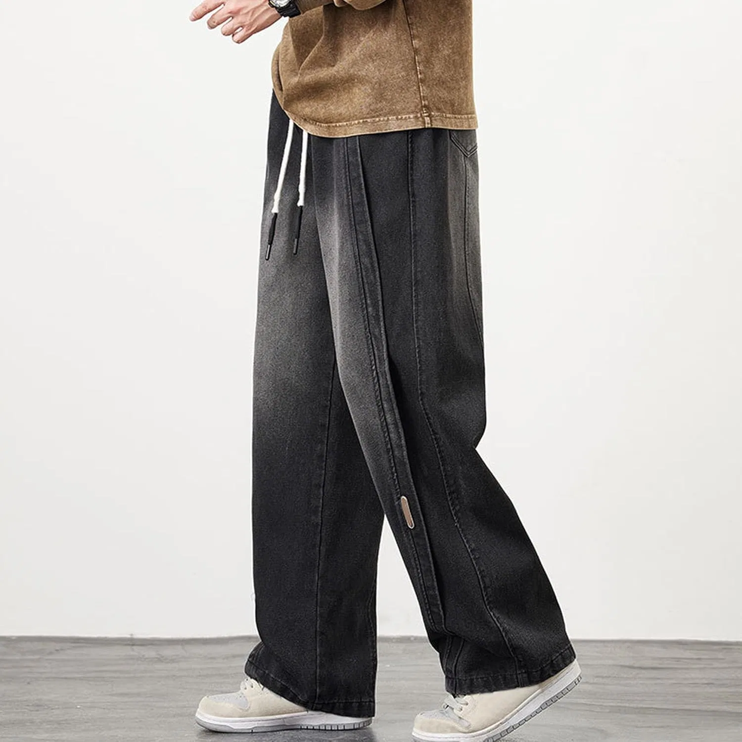Джинсы свободные Men's Hip Hop Jean, черный — фото 3