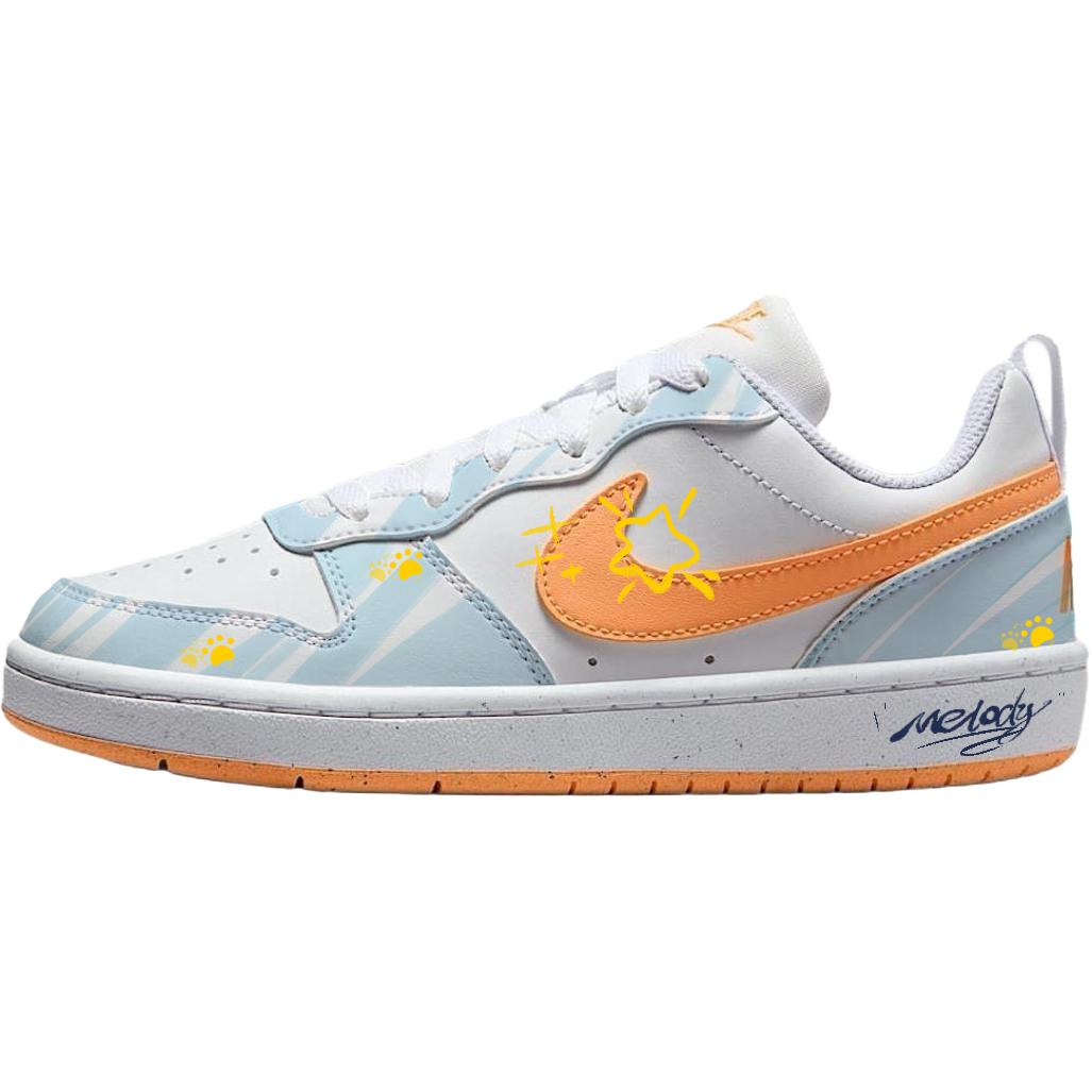 

Детские скейтерские кроссовки Court Borough для младших школьников Nike, белый/синий/оранжевый