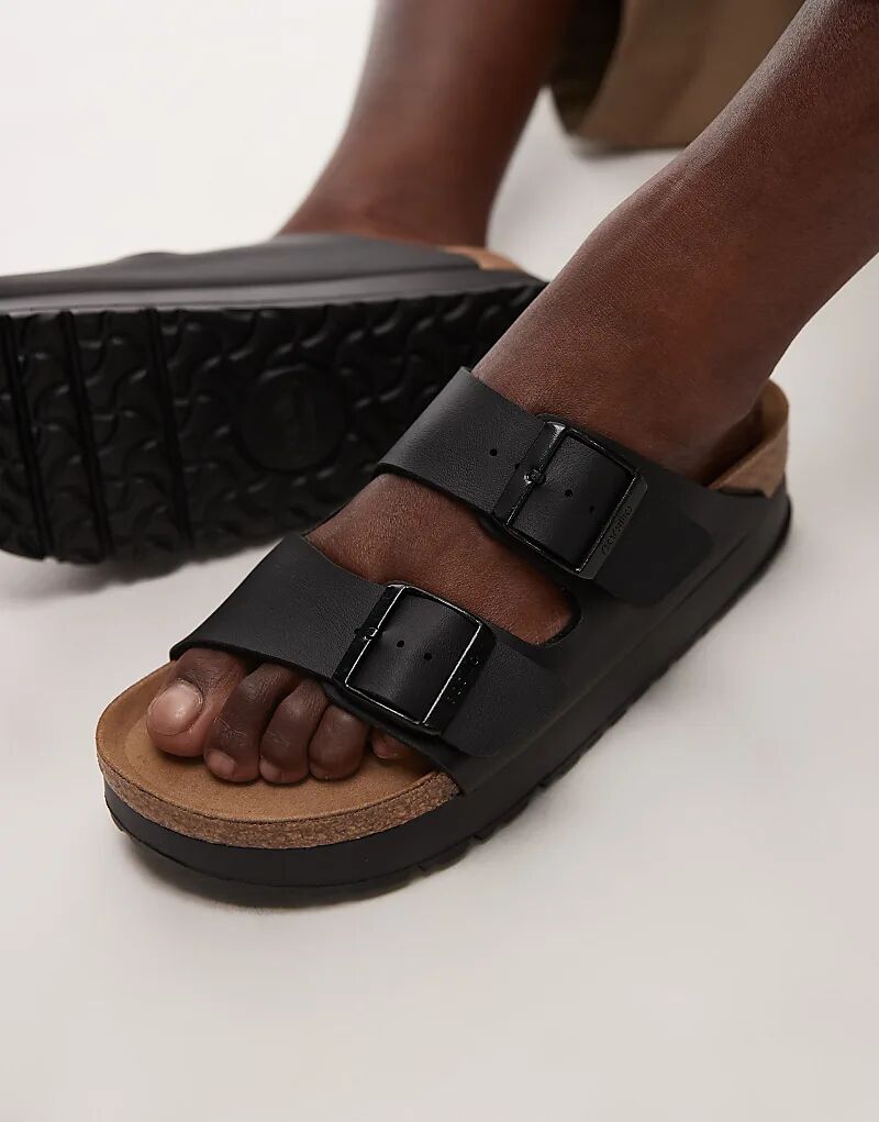 Сандалии Birkenstock Papillio Arizona на гибкой платформе черного цвета — фото 3