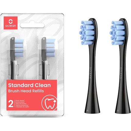 

Oclean Clean Brush Head B02 Насадки для электрических зубных щеток с щетиной DuPont — черные, 2 шт.