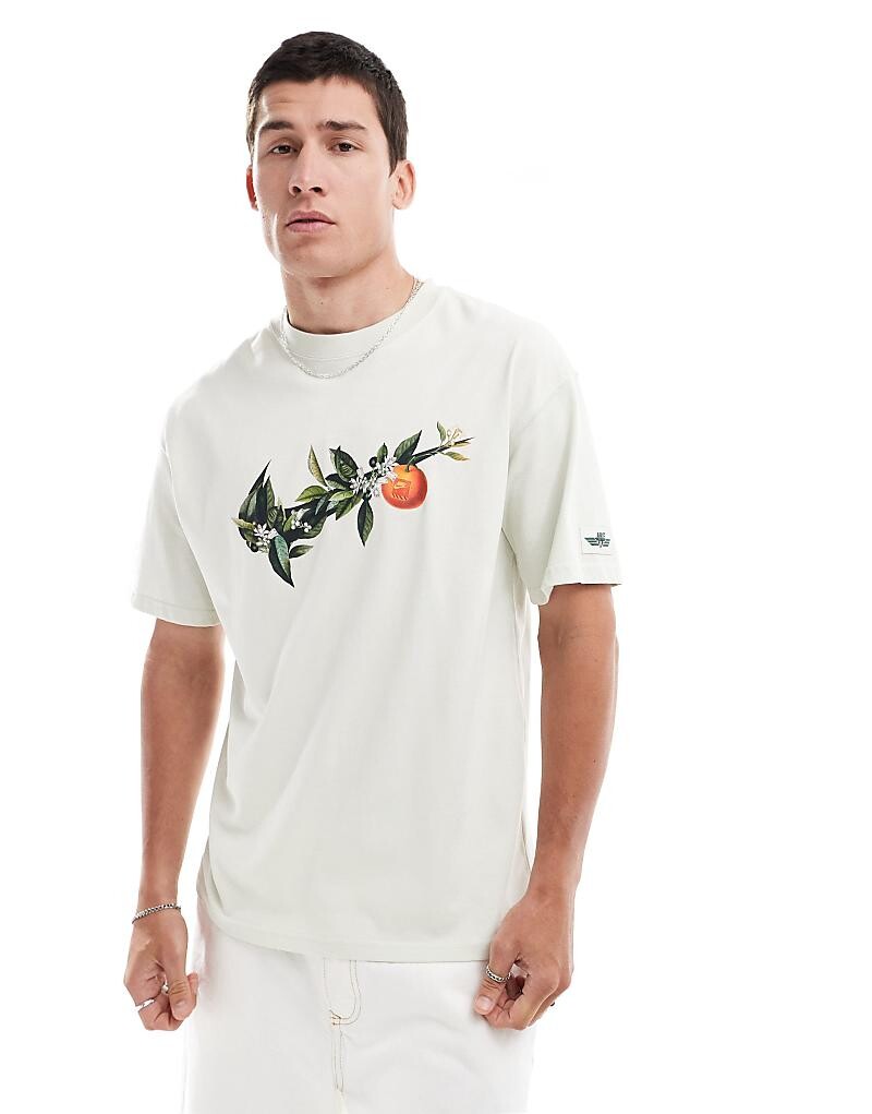 

Белая футболка унисекс с рисунком Swoosh vines Nike