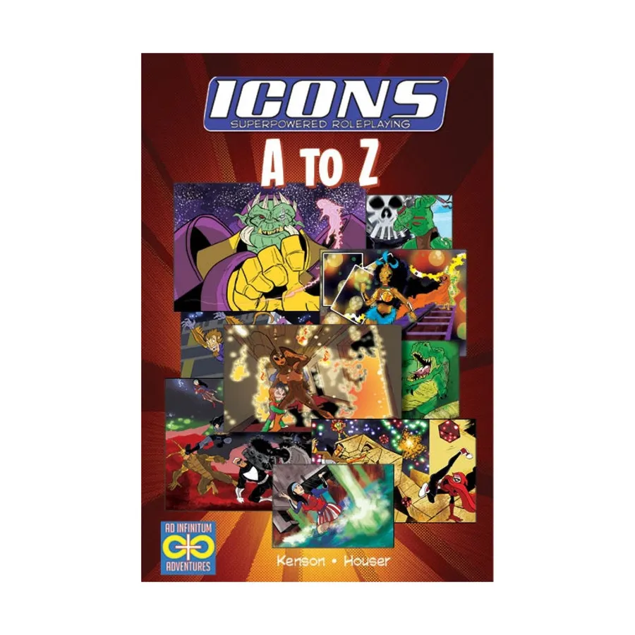 

A to Z, Icons Superpowered Role Playing (Ad Infinitum Adventures), мягкая обложка