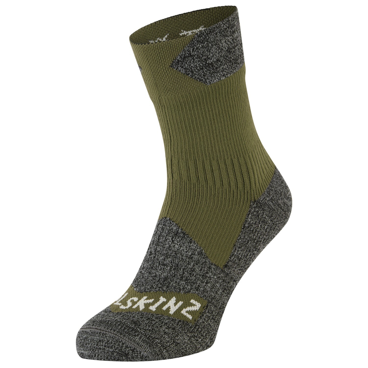 

Велосипедные носки Sealskinz Bircham, цвет Olive/Grey Marl