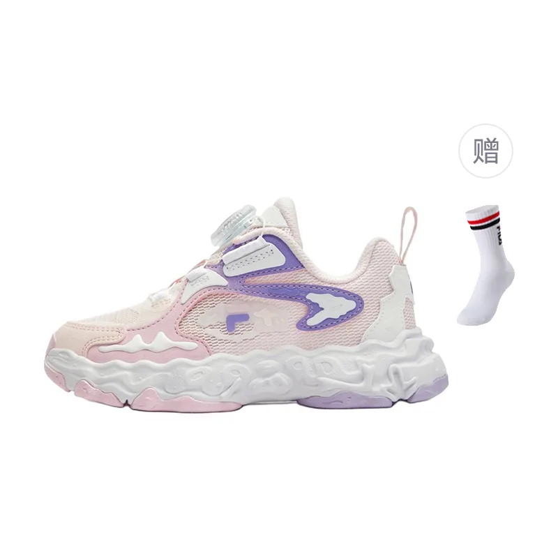 FILA KIDS Детские кроссовки для бега с легкой амортизацией low top белый/нежно-розовый для детей 3-7 лет