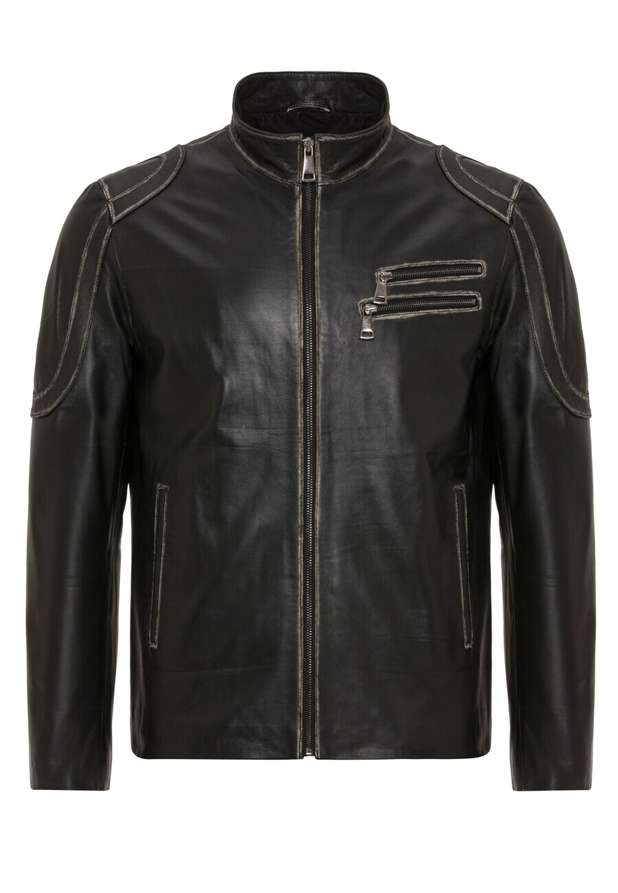 

Кожаная куртка Jimmy Sanders Between-Season Jacket, черный