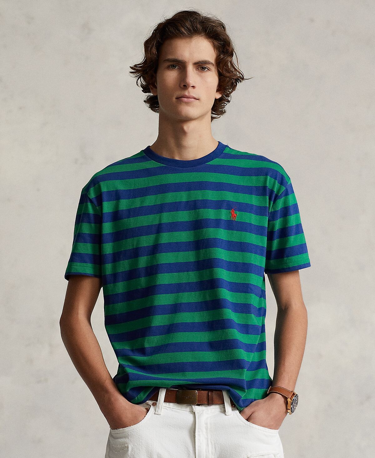 

Мужская трикотажная футболка классического кроя в полоску Polo Ralph Lauren