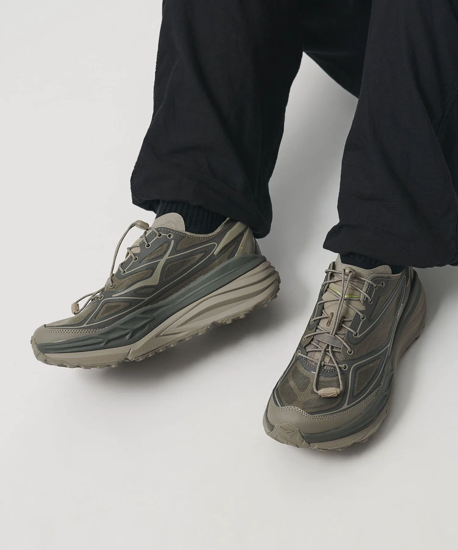 Кроссовки HOKA Stinson One 7 Beauty&Youth United Arrows, Olive — фото 2