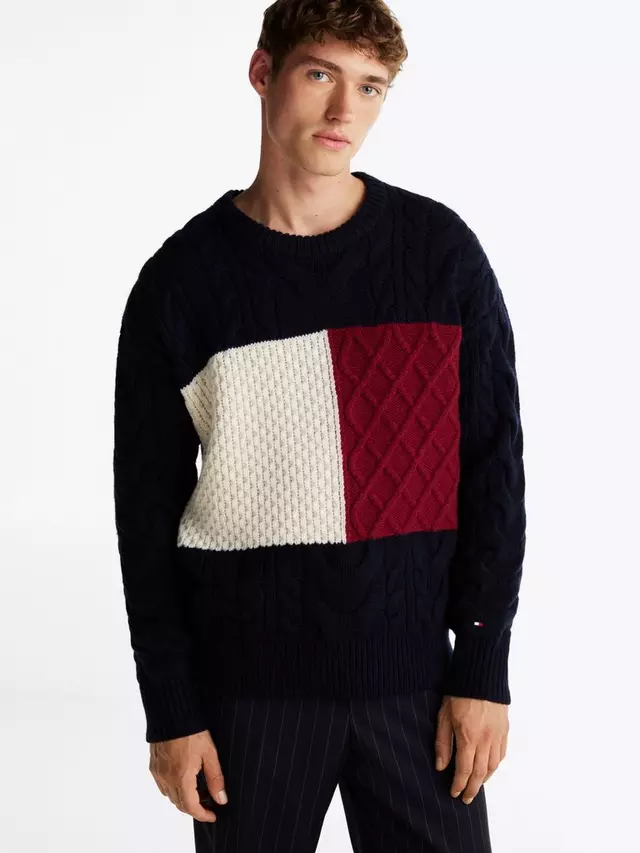 

Джемпер Tommy Hilfiger Wool Blend Cable Knit Flag