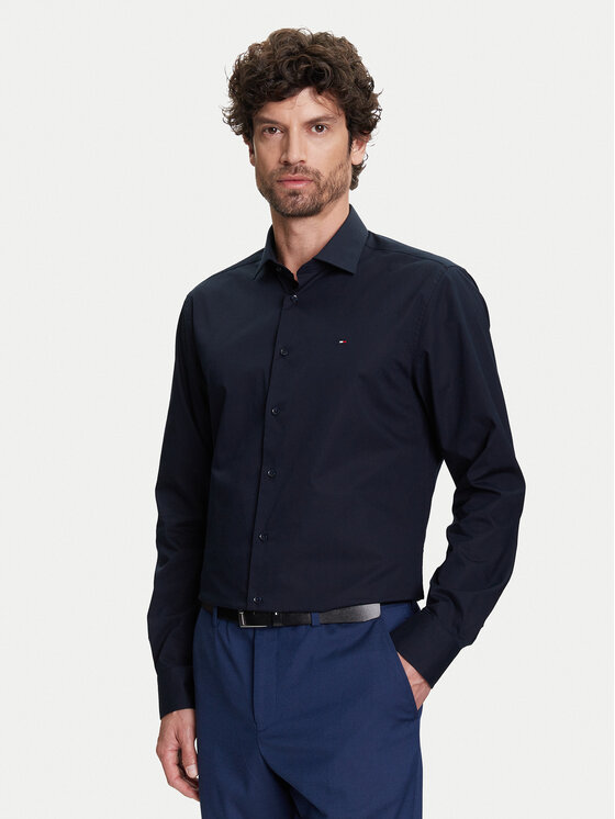 

Рубашка облегающего кроя MW0MW38347 Tommy Hilfiger, синий