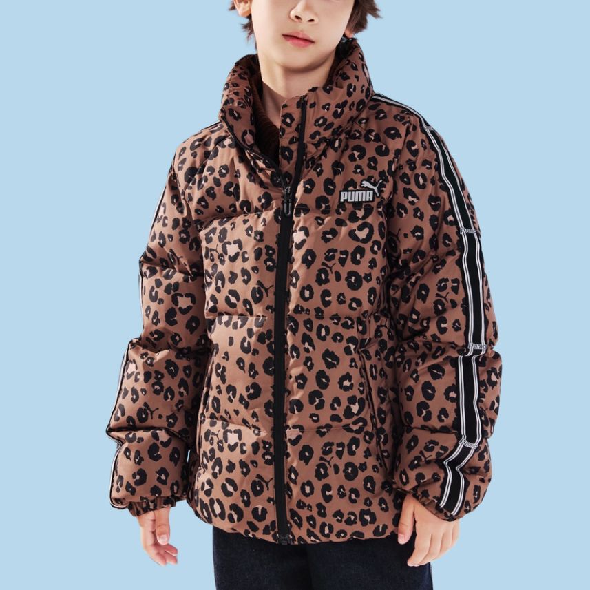 Пуховик Sportstyle Series Kids' PUMA, Coffee Floral Tone 00350 — фото 3