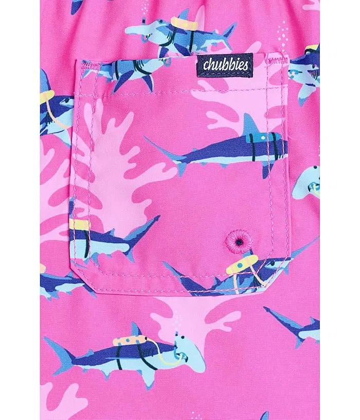 Плавки с акулами Chubbies Kids, Bright Pink/Pattern Base — фото 3