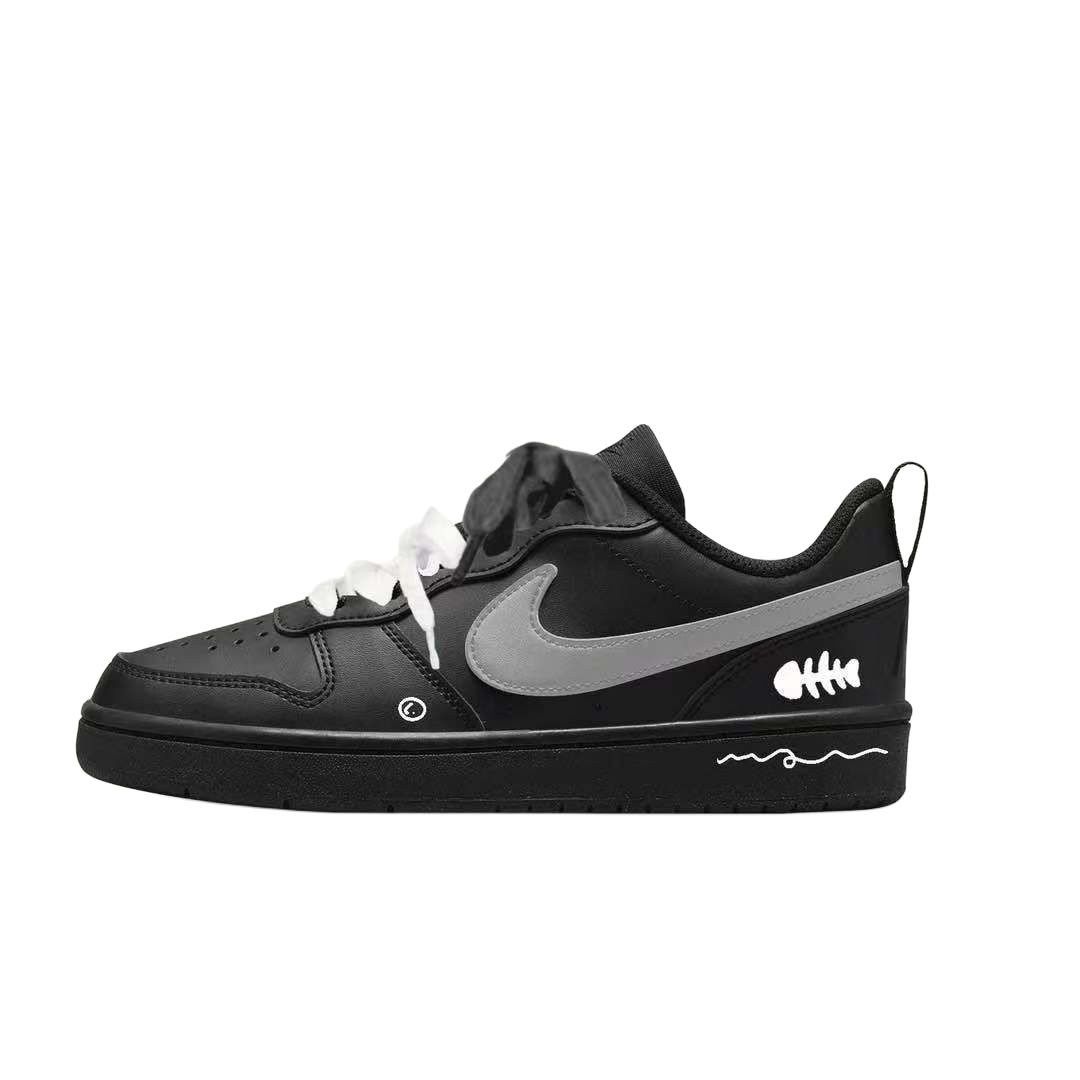 

Кроссовки для скейтбординга Court Borough с противоскользящей подошвой и устойчивостью к истиранию, низкие, для детей и подростков Nike, черный