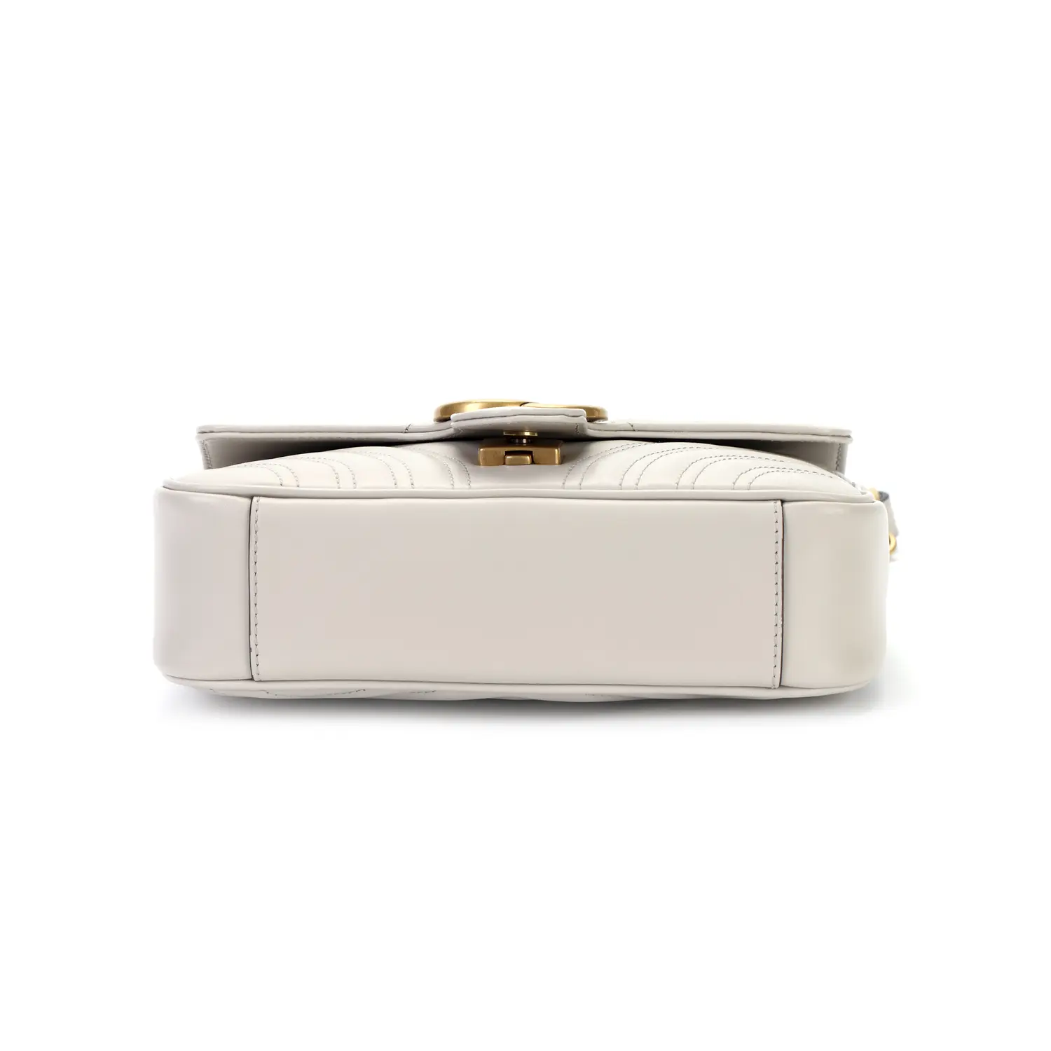 Женская сумка кросс-боди Gucci GG Marmont мини, светло-бежевая — фото 4