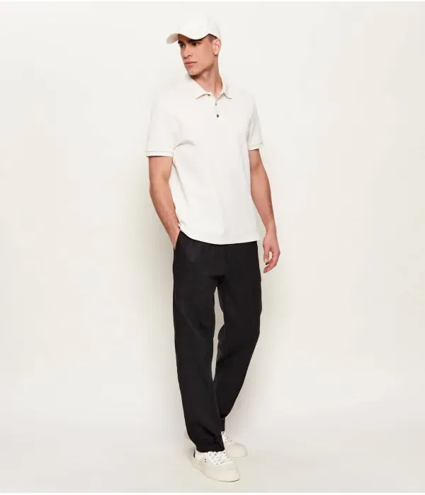 Льняные брюки straight fit Calvin Klein, черный — фото 2
