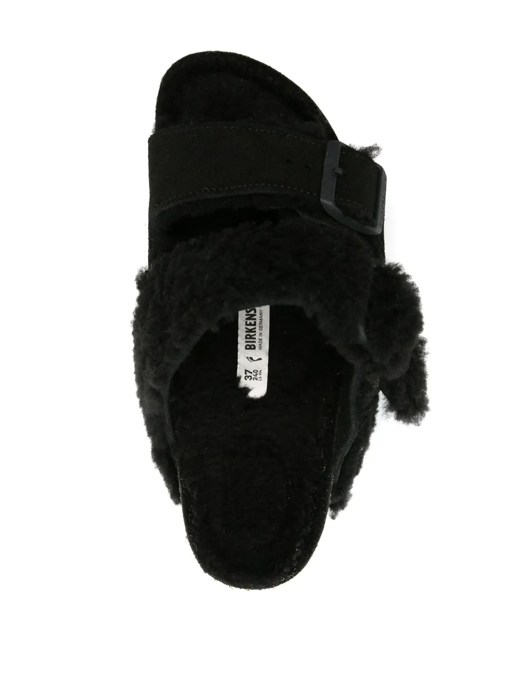 Сандалии Arizona с подкладкой из овчины BIRKENSTOCK, черный — фото 4