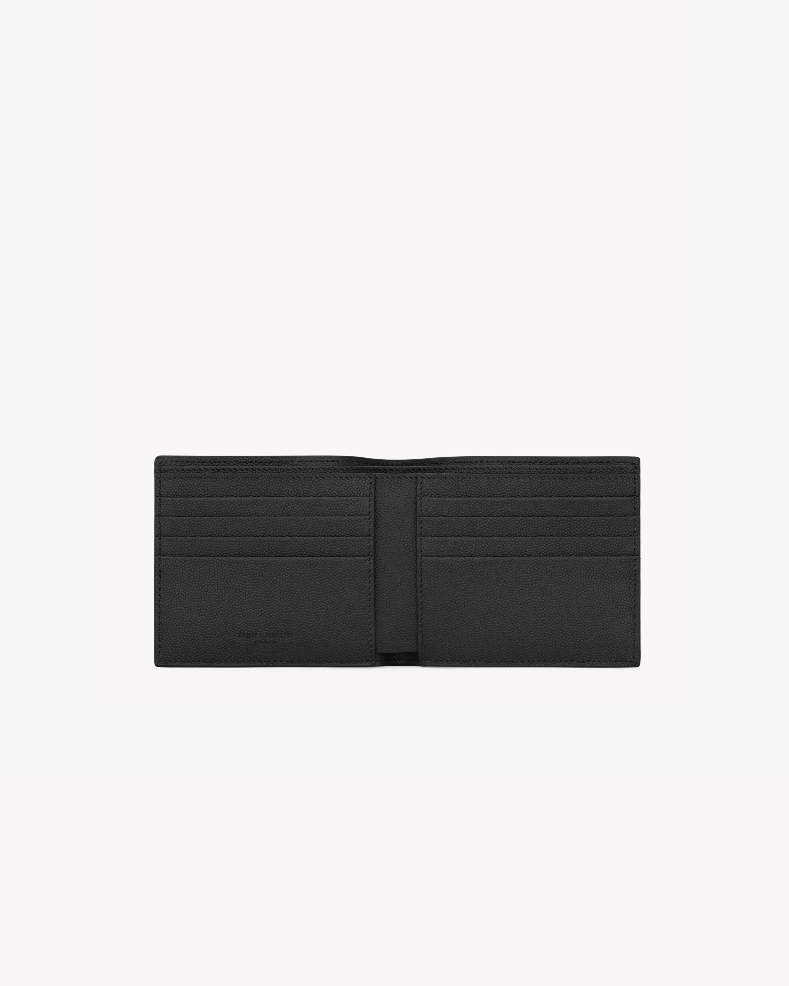 Кошелек SAINT LAURENT PARIS East/West из кожи grain de poudre, черный — фото 3