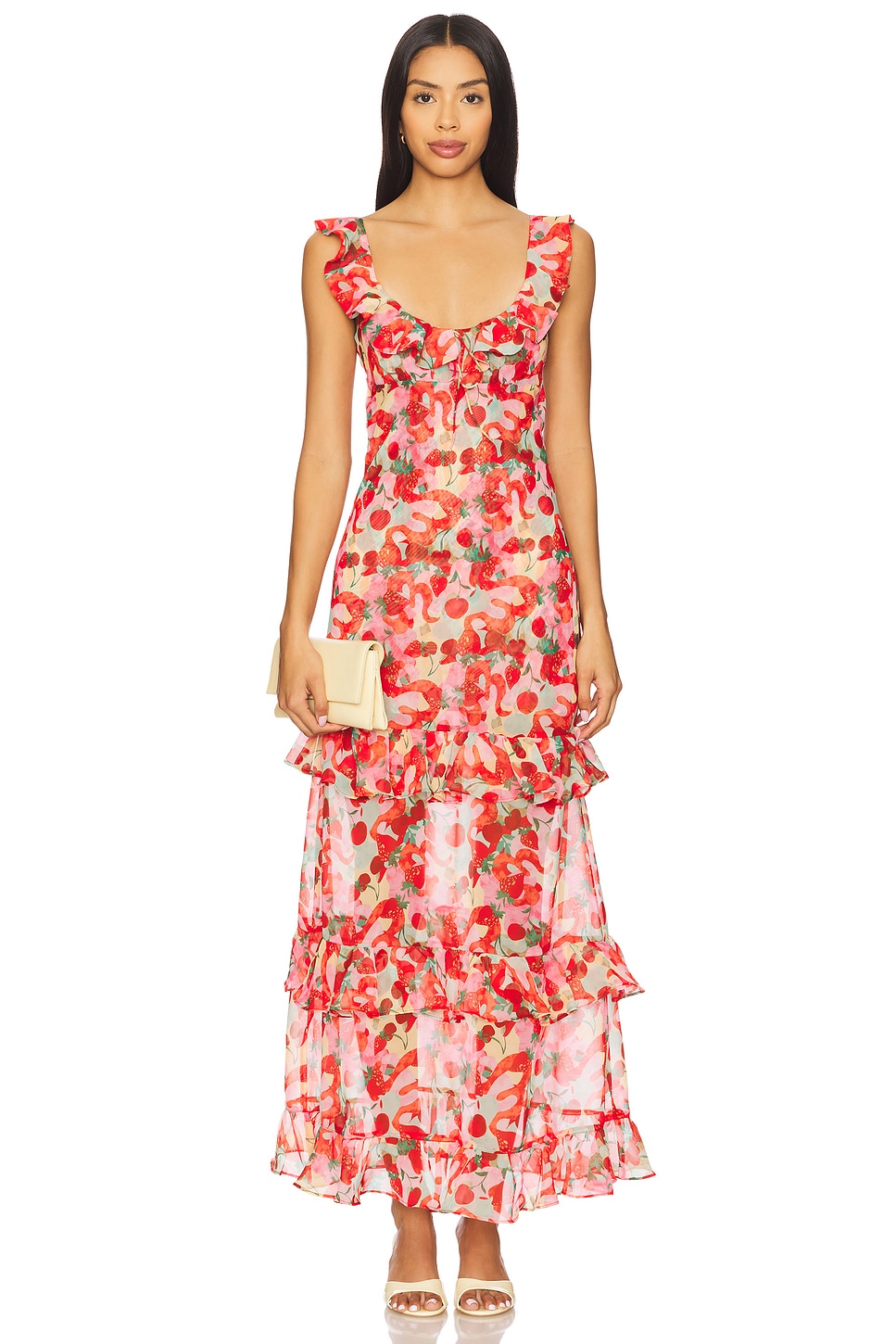 

Макси-платье Ambrosia от For Love & Lemons, red