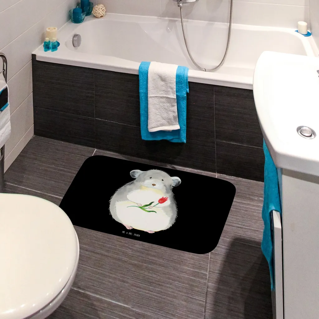 

Коврик для ванной Mr. & Mrs. Panda, черный