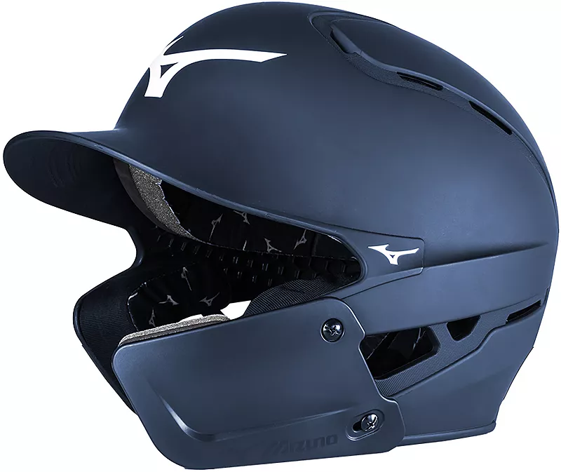 

Бейсбольный шлем Mizuno Junior B6 с защитой челюсти, темно-синий