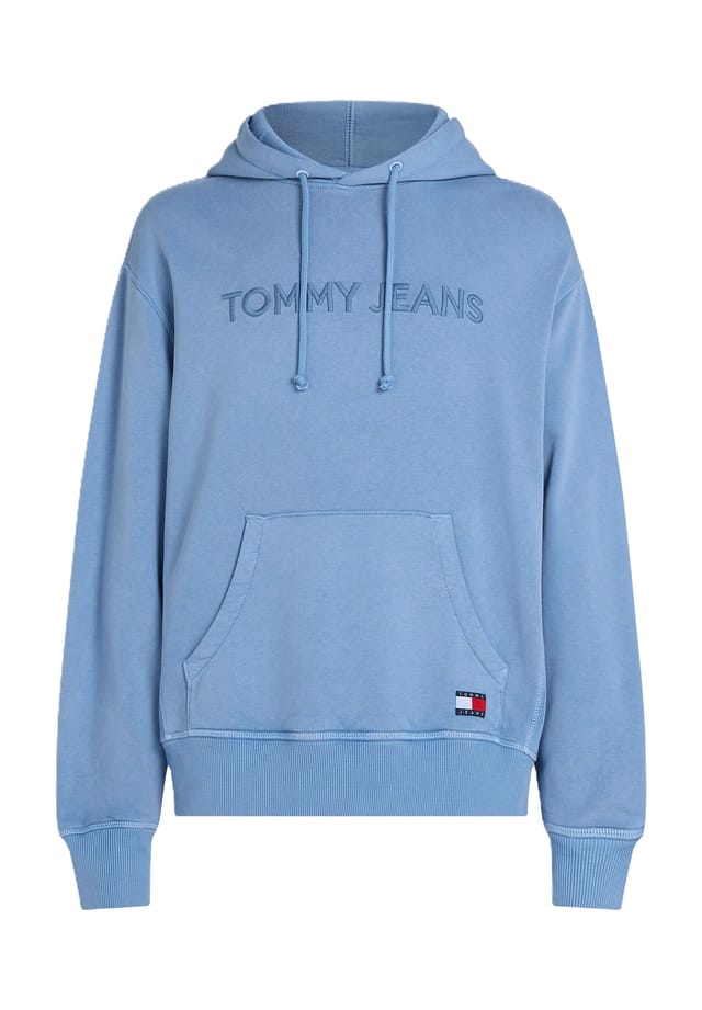 

Толстовка с капюшоном карман-кенгуру затягивающийся шнурок Tommy Jeans, синий