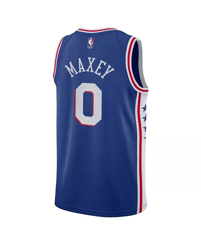 Джерси Big Boys Tyrese Maxey Royal Philadelphia 76ers Swingman — Icon Edition Nike, синий — фото 2